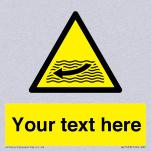 Custom Warning strong river flows